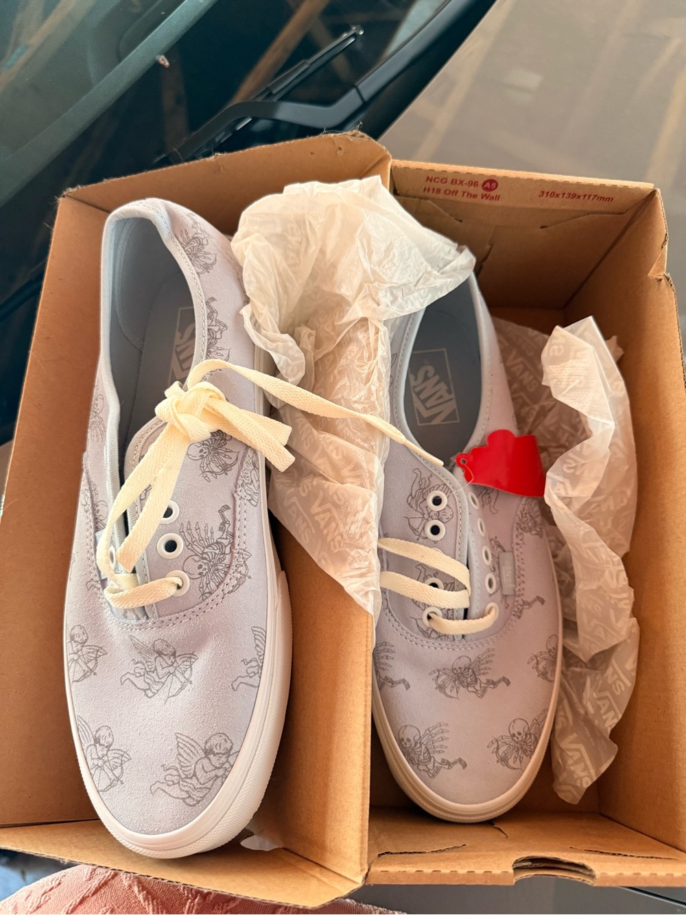 Vans Red and White Authentic Shoebox